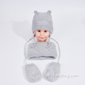 Luvas de cachecol de malha térmica definida para bebê